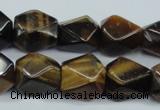 CTE118 15.5 inches 12*18mm faceted cuboid yellow tiger eye beads