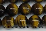 CTE1219 15.5 inches 8mm round AB+ grade yellow tiger eye beads
