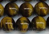CTE1221 15.5 inches 12mm round AB+ grade yellow tiger eye beads