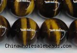 CTE1246 15.5 inches 14mm round AA grade yellow tiger eye beads