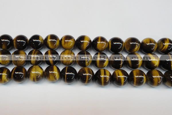 CTE1246 15.5 inches 14mm round AA grade yellow tiger eye beads