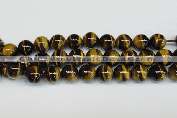 CTE1253 15.5 inches 12mm round AAA grade yellow tiger eye beads