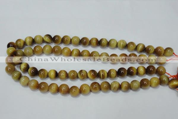 CTE130 15.5 inches 12mm round yellow tiger eye gemstone beads