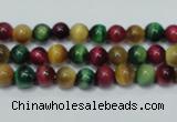 CTE132 15.5 inches 6mm round dyed tiger eye gemstone beads