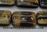 CTE1380 15.5 inches 15*20mm rectangle yellow & blue tiger eye beads