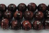 CTE1461 15.5 inches 6mm faceted round red tiger eye beads