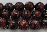 CTE1462 15.5 inches 8mm faceted round red tiger eye beads