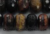 CTE1486 15.5 inches 12*18mm faceted rondelle mixed tiger eye beads