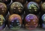 CTE1505 15.5 inches 14mm round AB-color yellow tiger eye beads