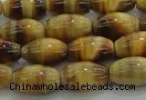 CTE1516 15.5 inches 8*12mm rice golden tiger eye beads wholesale