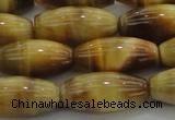 CTE1522 15.5 inches 8*18mm rice golden tiger eye beads wholesale