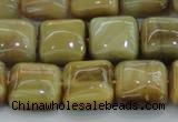 CTE1528 15.5 inches 14*14mm square golden tiger eye beads wholesale