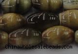 CTE1556 15.5 inches 13*18mm rice golden & blue tiger eye beads wholesale