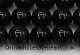 CTE1605 15.5 inches 14mm round AB grade black tiger eye beads