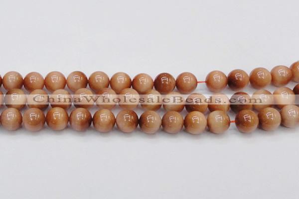 CTE1654 15.5 inches 12mm round sun orange tiger eye beads