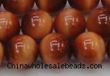 CTE1666 15.5 inches 16mm round sun orange tiger eye beads