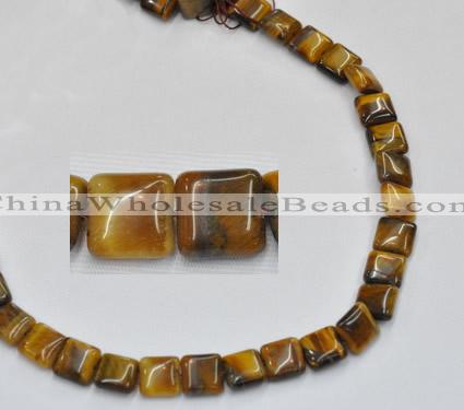 CTE17 15.5 inch 12*12mm square yellow tiger eye beads Wholesale