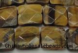 CTE1734 15.5 inches 15*15mm faceted square yellow tiger eye beads