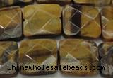 CTE1735 15.5 inches 18*18mm faceted square yellow tiger eye beads