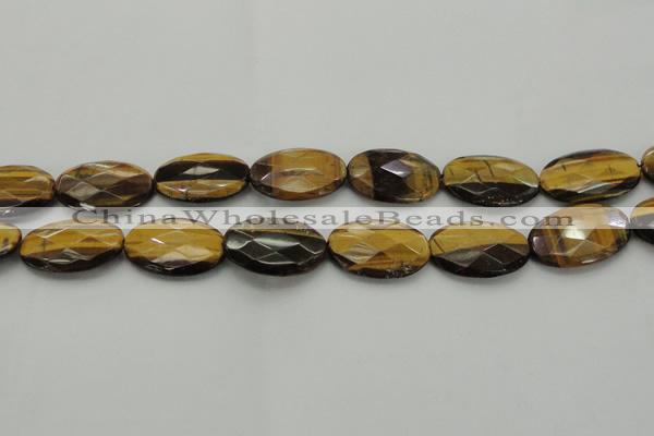 CTE1740 15.5 inches 18*25mm faceted oval yellow tiger eye beads