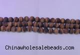 CTE1773 15.5 inches 10mm round matte yellow tiger eye beads