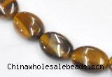 CTE18 15.5 inches 8*10mm oval yellow tiger eye beads Wholesale