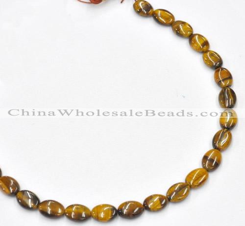 CTE18 15.5 inches 8*10mm oval yellow tiger eye beads Wholesale