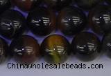 CTE1805 15.5 inches 14mm round blue iron tiger beads wholesale