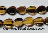 CTE181 15.5 inches 14*14mm heart yellow tiger eye gemstone beads