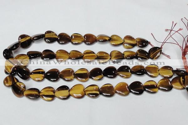 CTE182 15.5 inches 16*16mm heart yellow tiger eye gemstone beads