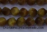 CTE1901 15.5 inches 6mm faceted nuggets golden tiger eye beads