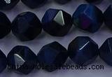 CTE1914 15.5 inches 12mm faceted nuggets blue tiger eye beads