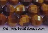 CTE1992 15.5 inches 8mm faceted round yellow tiger eye beads