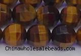 CTE1993 15.5 inches 10mm faceted round yellow tiger eye beads