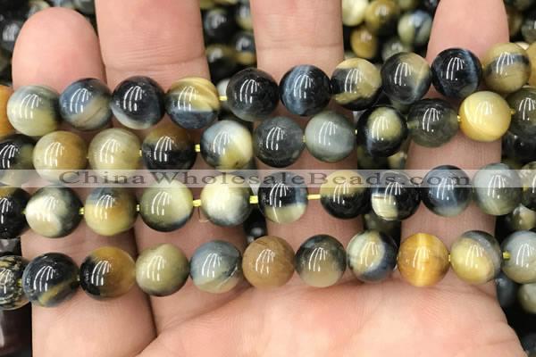 CTE2019 15.5 inches 14mm round golden & blue tiger eye beads wholesale