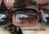 CTE2068 15.5 inches 13*18mm drum red tiger eye gemstone beads