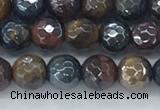 CTE2093 15.5 inches 6mm faceted round AB-color mixed tiger eye beads