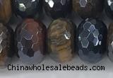 CTE2106 10*16mm faceted rondelle AB-color mixed tiger eye beads