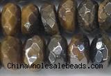 CTE2112 6*10mm faceted rondelle AB-color yellow tiger eye beads