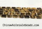 CTE2132 15.5 inches 13*18mm rectangle yellow tiger eye beads