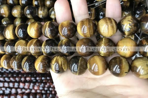 CTE2154 15.5 inches 20mm round yellow tiger eye beads wholesale