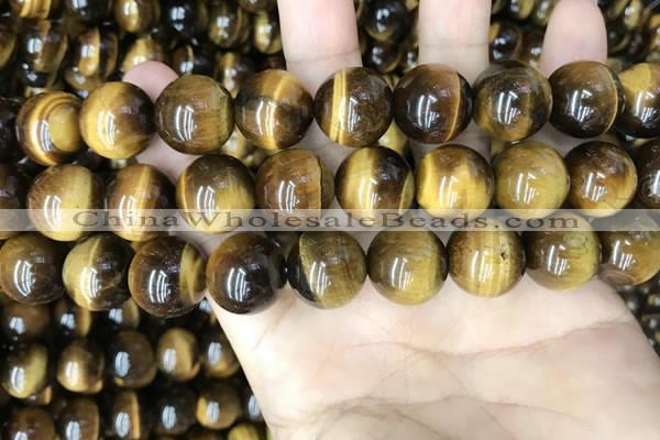 CTE2163 15.5 inches 16mm round yellow tiger eye gemstone beads