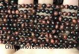 CTE2180 15.5 inches 4mm round red tiger eye gemstone beads