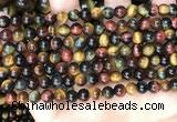 CTE2201 15.5 inches 6mm round mixed tiger eye gemstone beads