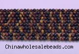 CTE2218 15.5 inches 4mm round colorful tiger eye gemstone beads