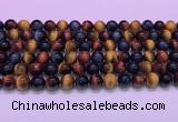 CTE2220 15.5 inches 8mm round colorful tiger eye gemstone beads