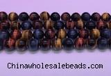 CTE2223 15.5 inches 14mm round colorful tiger eye gemstone beads