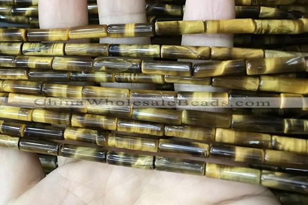 CTE2245 15.5 inches 4*14mm tube yellow tiger eye beads wholesale