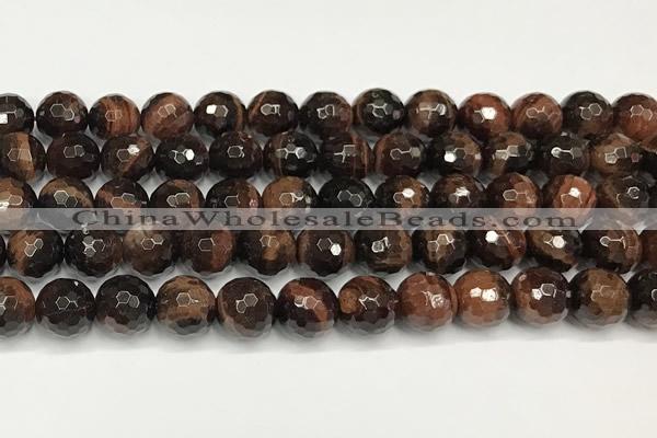 CTE2256 15 inches 10mm faceted round red tiger eye beads