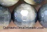 CTE2263 15 inches 12mm faceted round AB-color golden & blue tiger eye beads